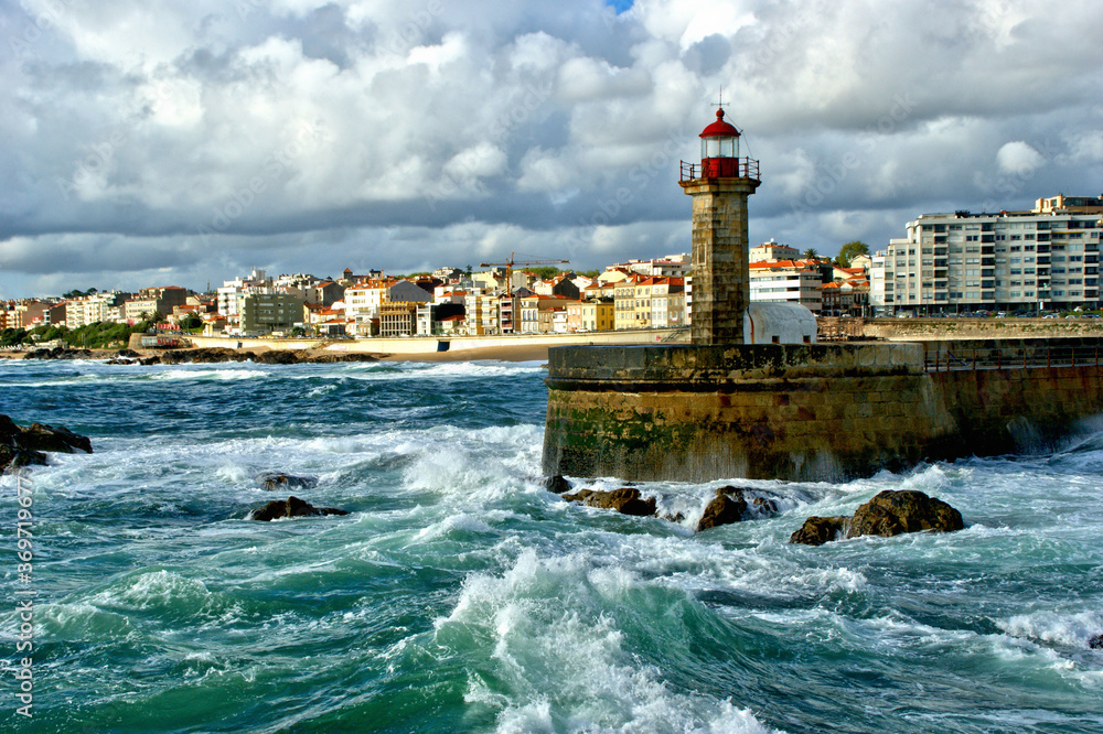 Felgueiras Lighthouse in Porto, Portugal