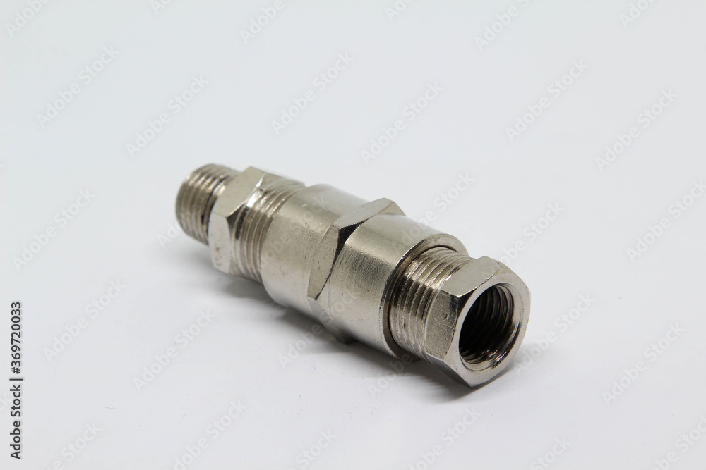 Fittings for water pipes isolated on white background. Fittings for water pipes isolated on white background.