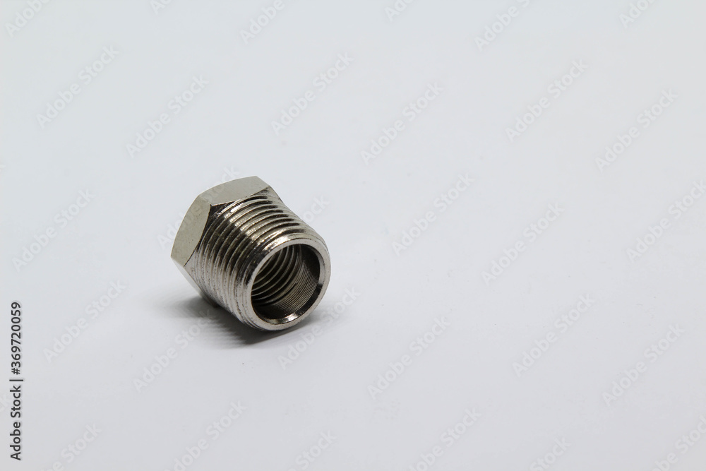 Fittings for water pipes isolated on white background. Fittings for water pipes isolated on white background.