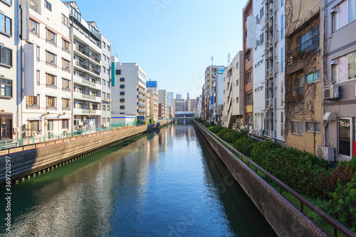 Dotonbori canal walking street at day landmark in Osaka, Japan © Akarapong Suppasarn