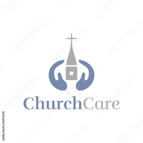 Church Care Simple Logo Design Template