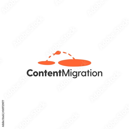 Host Server Content Migration Logo Design Idea