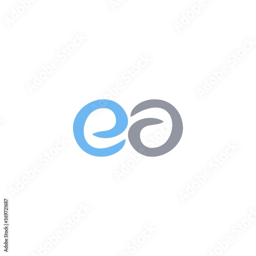 E A Letter Style Logo Design Vector