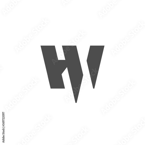 Free Download Simple HW Letter Logo Design Template - GFXLoad