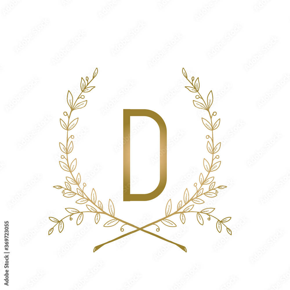 Obraz premium D Branch Gold