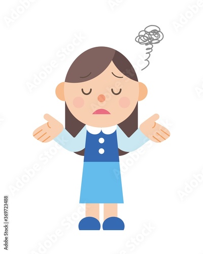 残念がっている若い女性