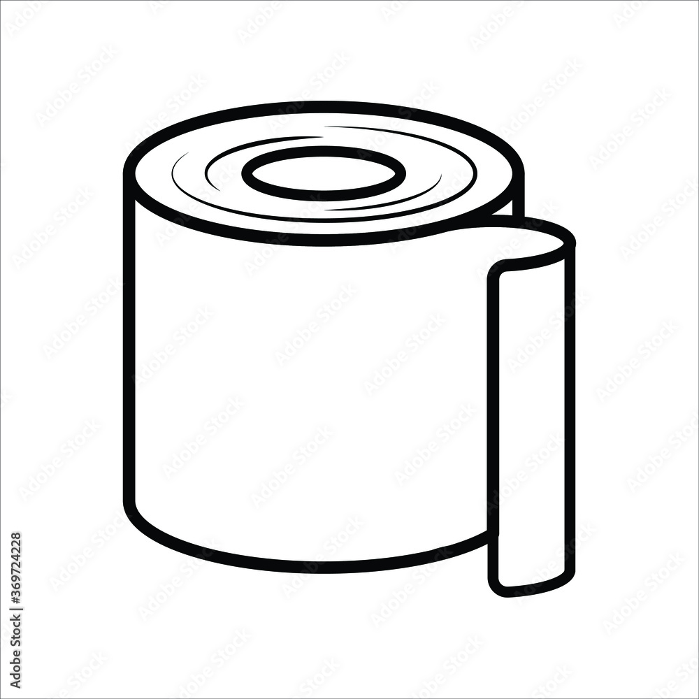 Toilet Roll Paper New With Tissue Simple Line Icon Illustration Creative Design Vector Toilet Roll Paper New With Tissue Simple Line Icon Illustration Creative Design Vector