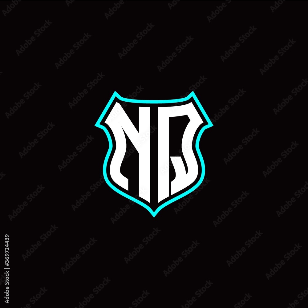 N Q initials monogram logo shield designs modern N Q initials monogram logo shield designs modern