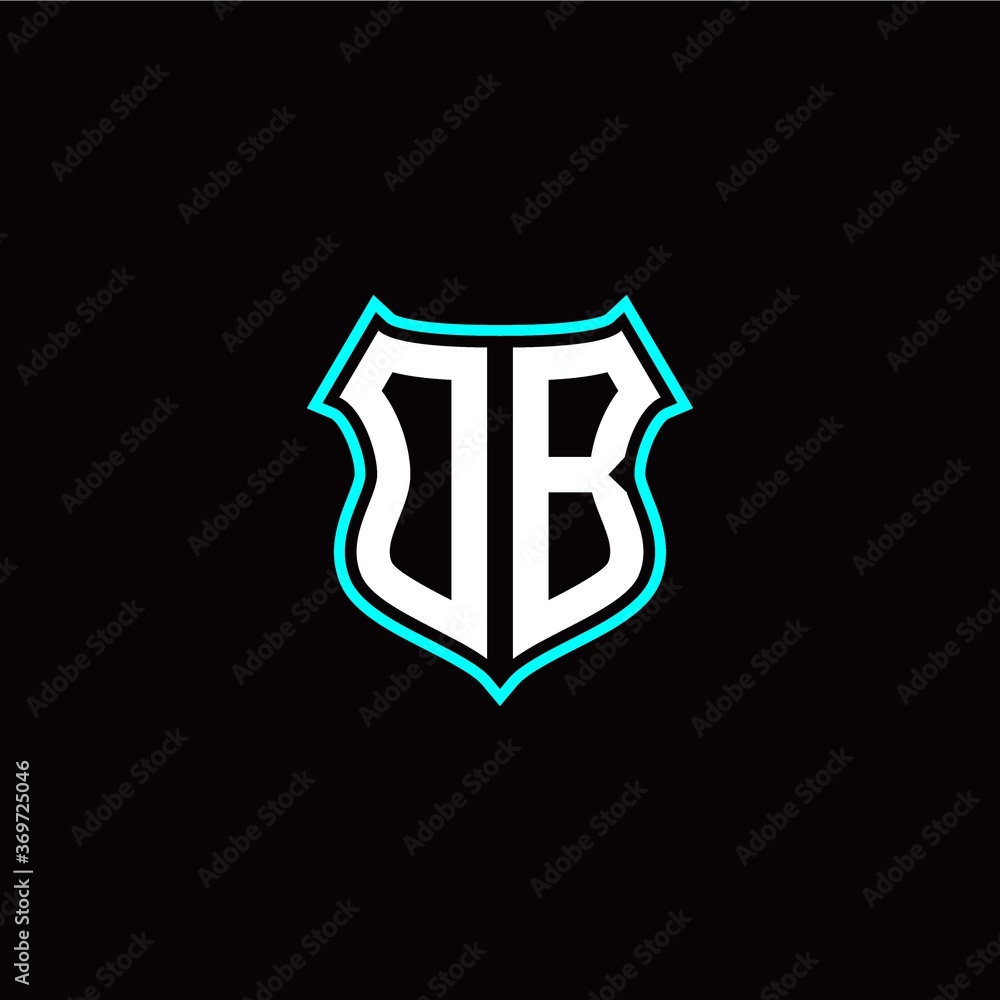 O B initials monogram logo shield designs modern