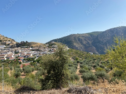 mountain landscape with blue sky