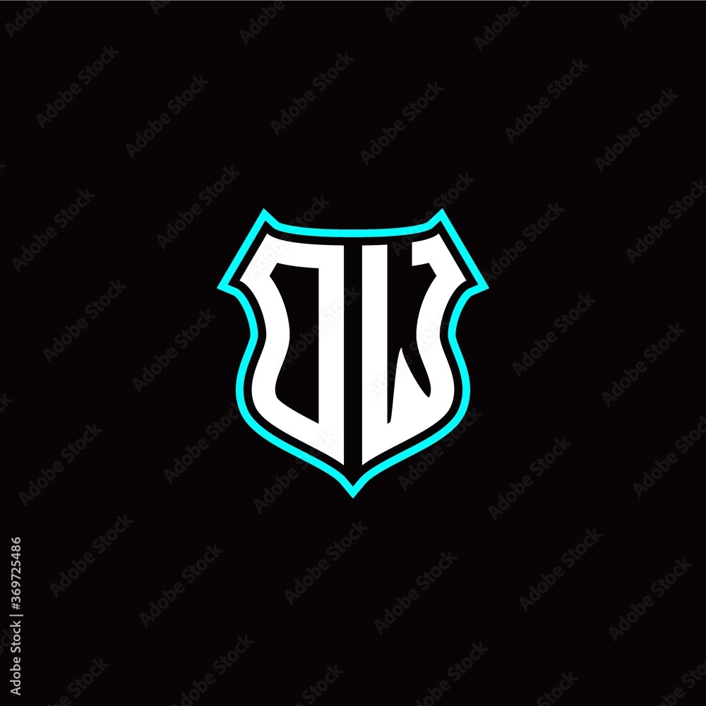 O W initials monogram logo shield designs modern O W initials monogram logo shield designs modern
