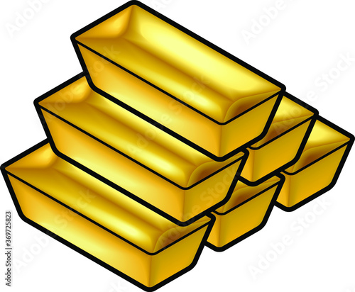A stack of gold ingots.