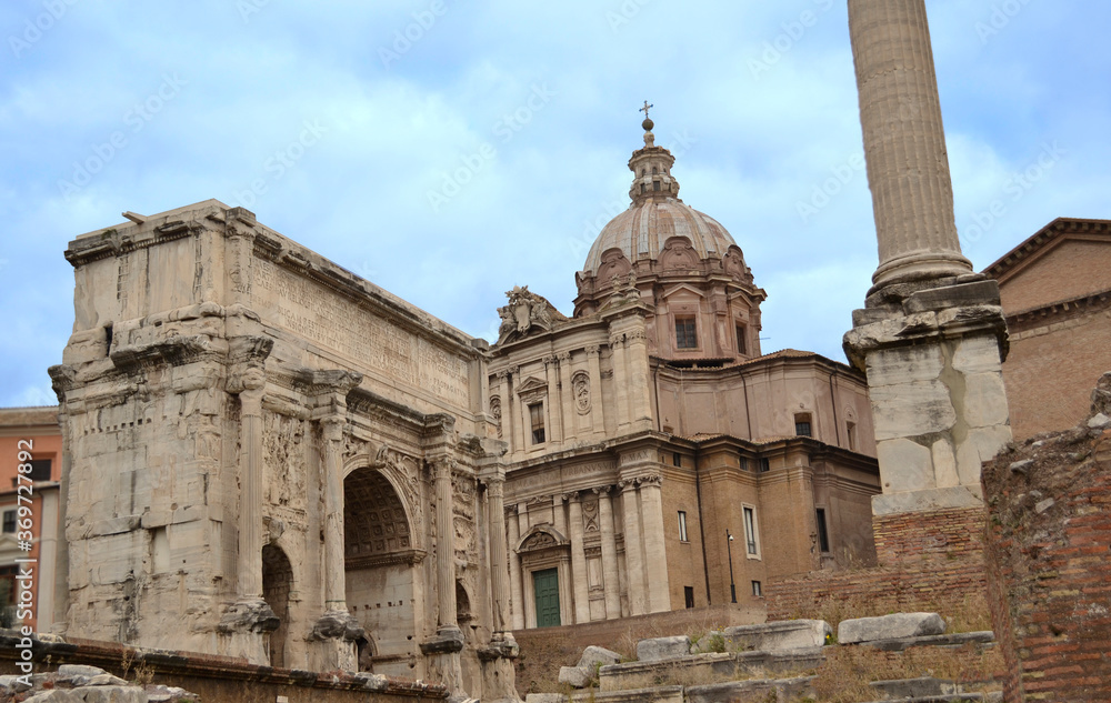 Landmarks of Rome. Italy. Coliseum. The Vatican