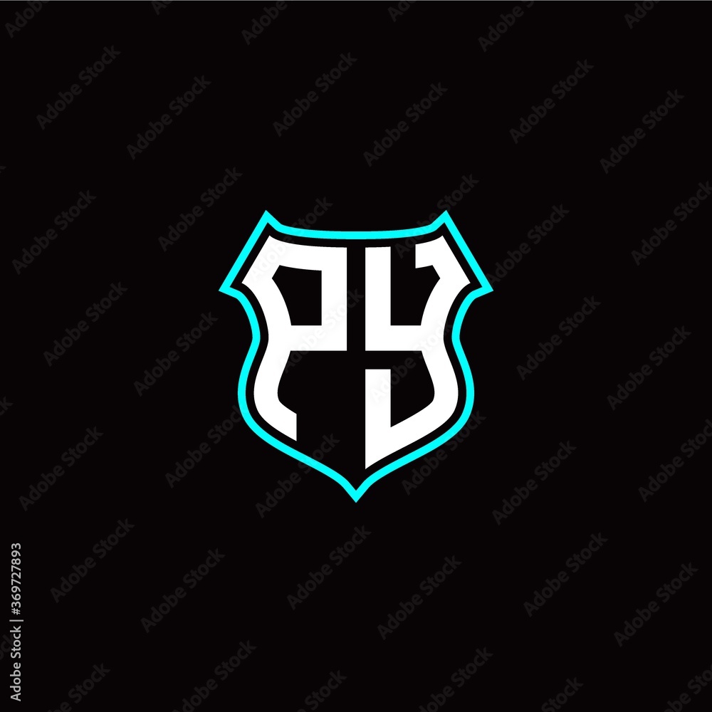 P Y initials monogram logo shield designs modern P Y initials monogram logo shield designs modern