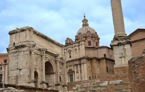 Landmarks of Rome. Italy. Coliseum. The Vatican © Valeriia