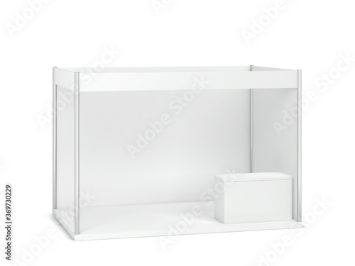 Trade show booth with counter mockup