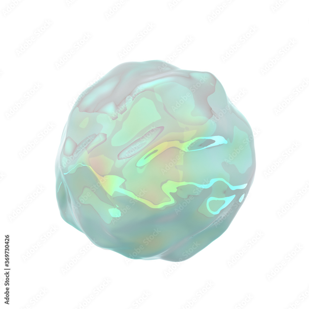 Abstract iridescent shape