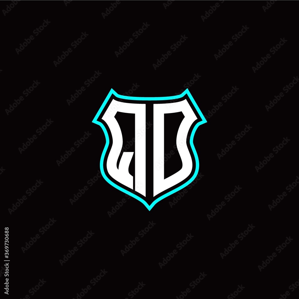 Q O initials monogram logo shield designs modern Q O initials monogram logo shield designs modern