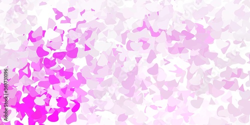 Light pink, yellow vector texture with memphis shapes.