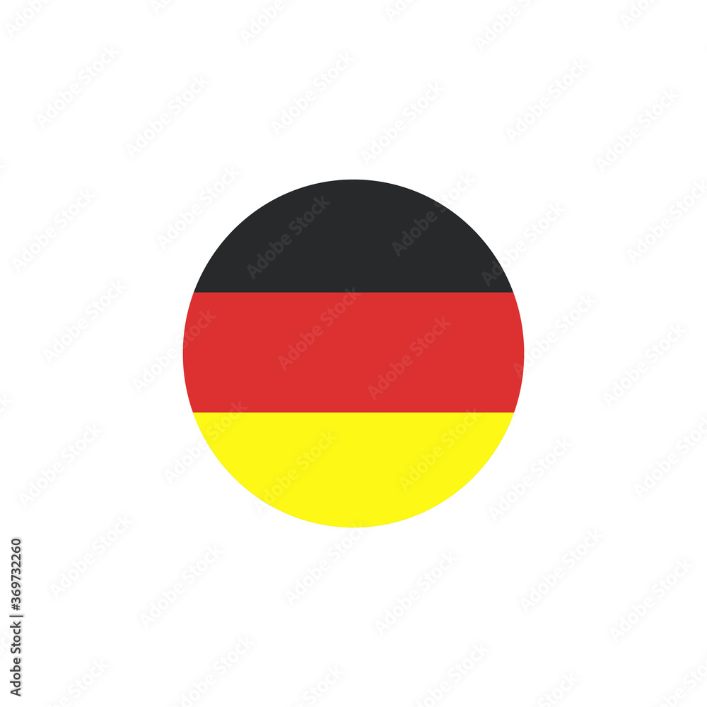 Fototapeta premium Vector - Germany Flag Glossy Button. Germany flag button