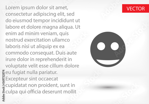 Smile icon. smile for your website and phone. joy on the face. joyfully. evidence. eps 10 emoticon vector graphics