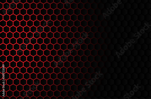 hexagonal red mesh pattern with text space.metal grid background.