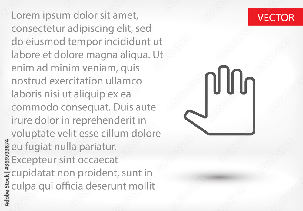 Obraz premium hand icon . Vector Eps 10 . Lorem Ipsum Flat Design