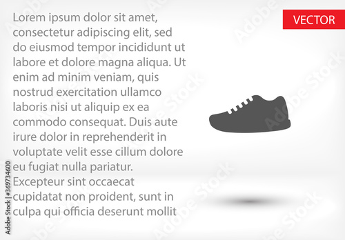 sneakers is sports. vector graphics of shoes. stylish work shoes. sneaker in flat style 10 eps. the work is done for your use.