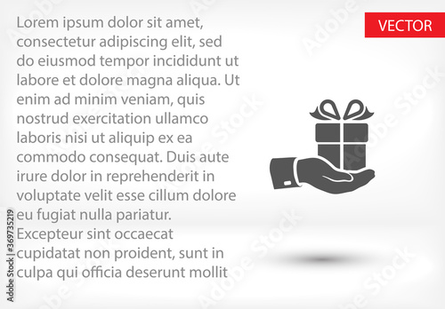 in the hands of a gift. hand and drawer vector graphics. celebration. hands. The design is stylish. work for your site. 10 eps