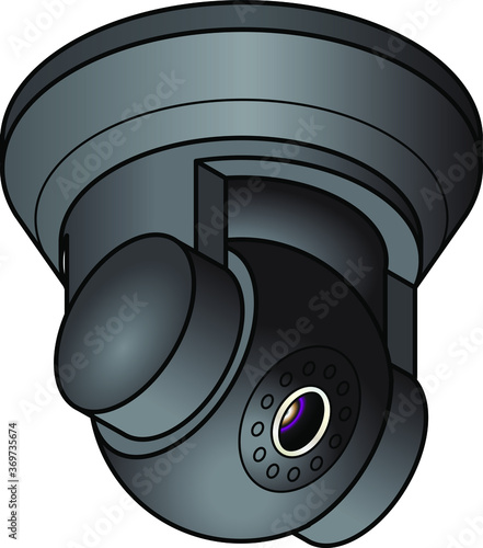 A motorized web / surveillance camera with infrared LEDs.