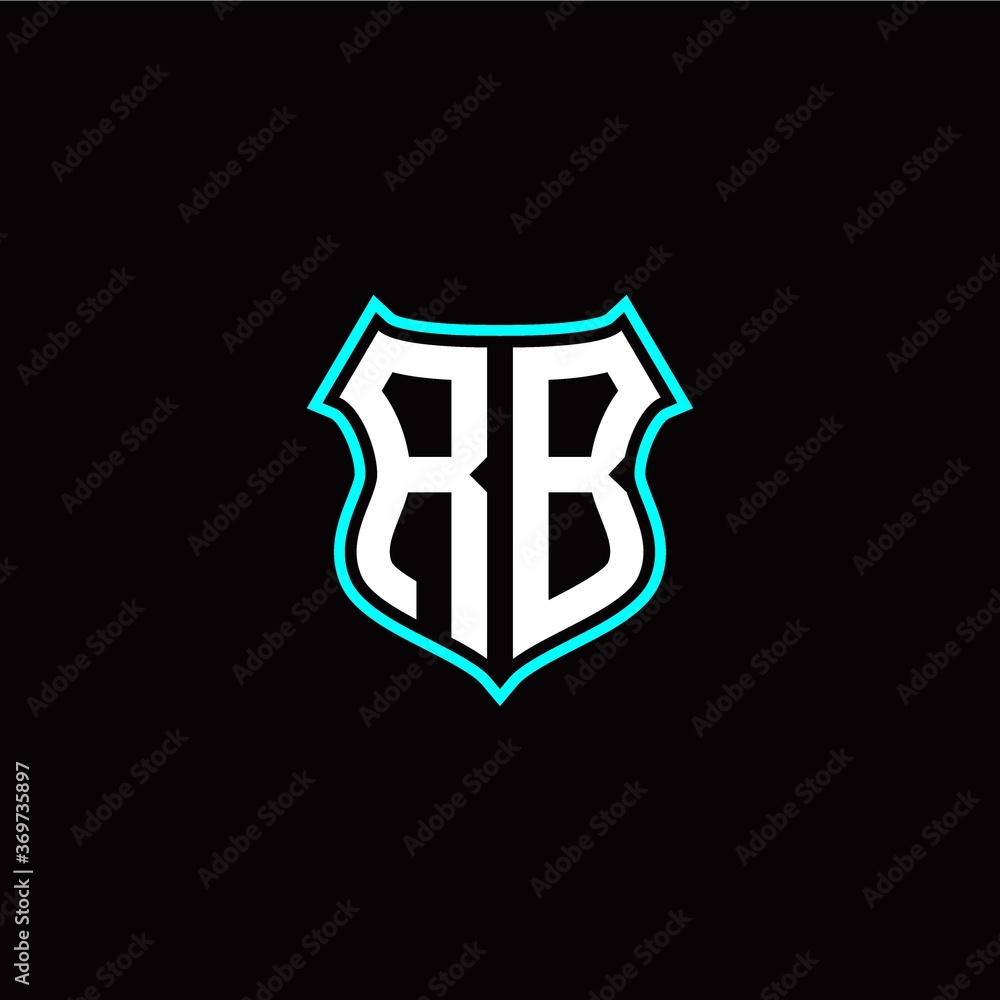 R B initials monogram logo shield designs modern R B initials monogram logo shield designs modern