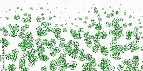Light green vector background with christmas snowflakes.