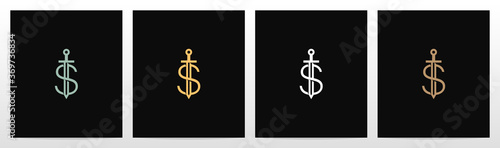 Sword On Letter Logo Design S