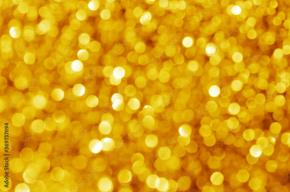 glitter light sparkle yellow golden gorgeous bokeh defocused abstract background shiny. - obrazy, fototapety, plakaty 