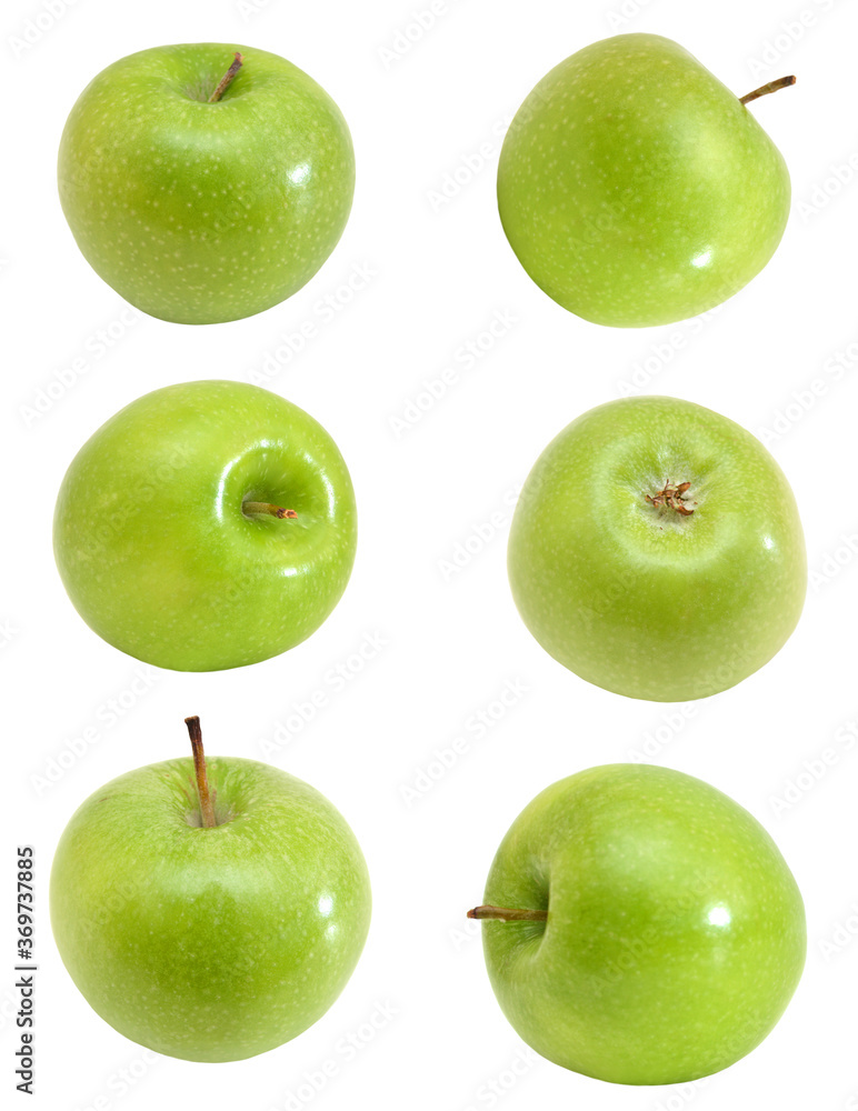 Green apple isolated on a white background Green apple isolated on a white background
