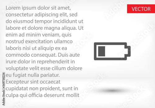 battery icon. Vector EPS 10. Lorem Ipsum Design Flat. linear work. battery icon. battery recharging