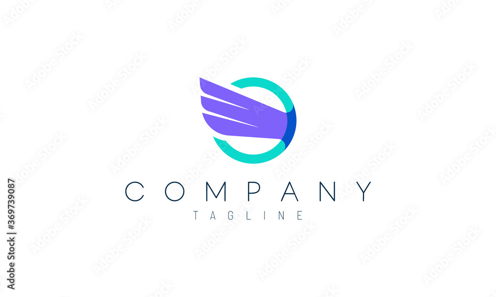 wing circle vector design concept. A suitable logo to represent freedom, courage and happiness. wing circle vector design concept. A suitable logo to represent freedom, courage and happiness.
