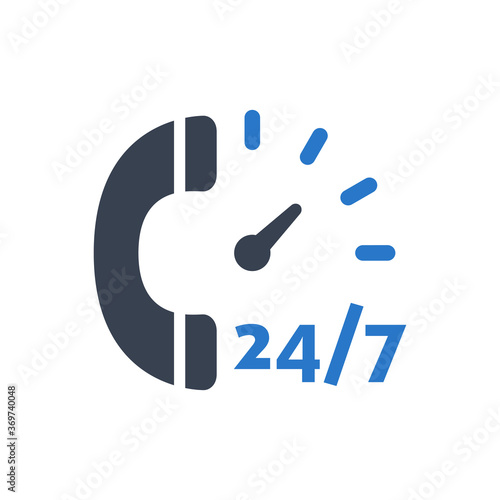 Call center vector icon illustration on white background