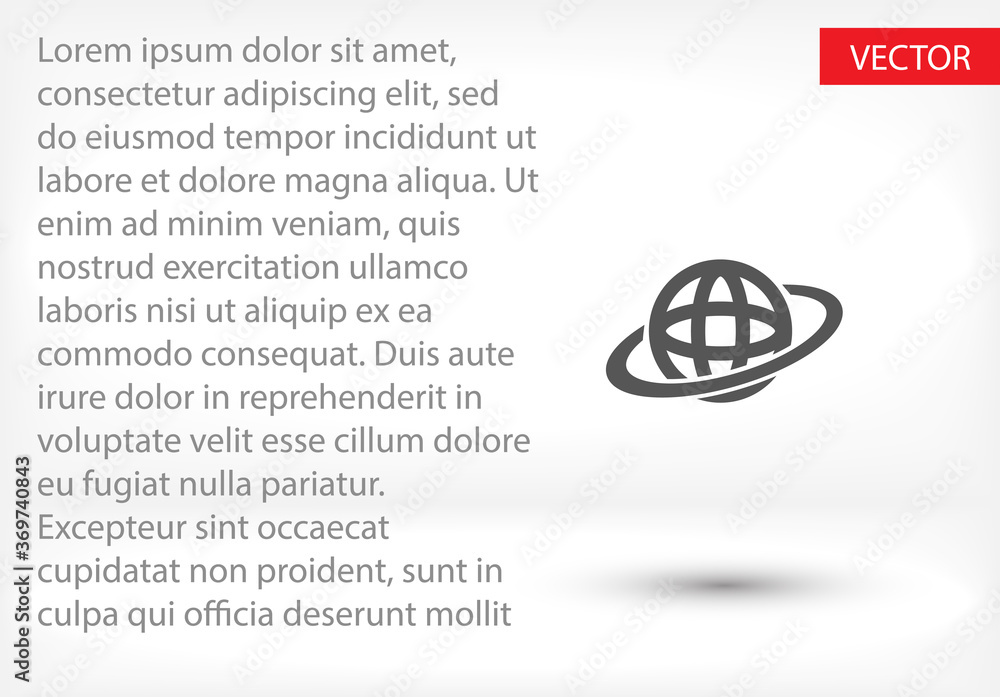 earth icon. Vector, Eps 10 . Lorem Ipsum Flat Design earth icon. Vector, Eps 10 . Lorem Ipsum Flat Design