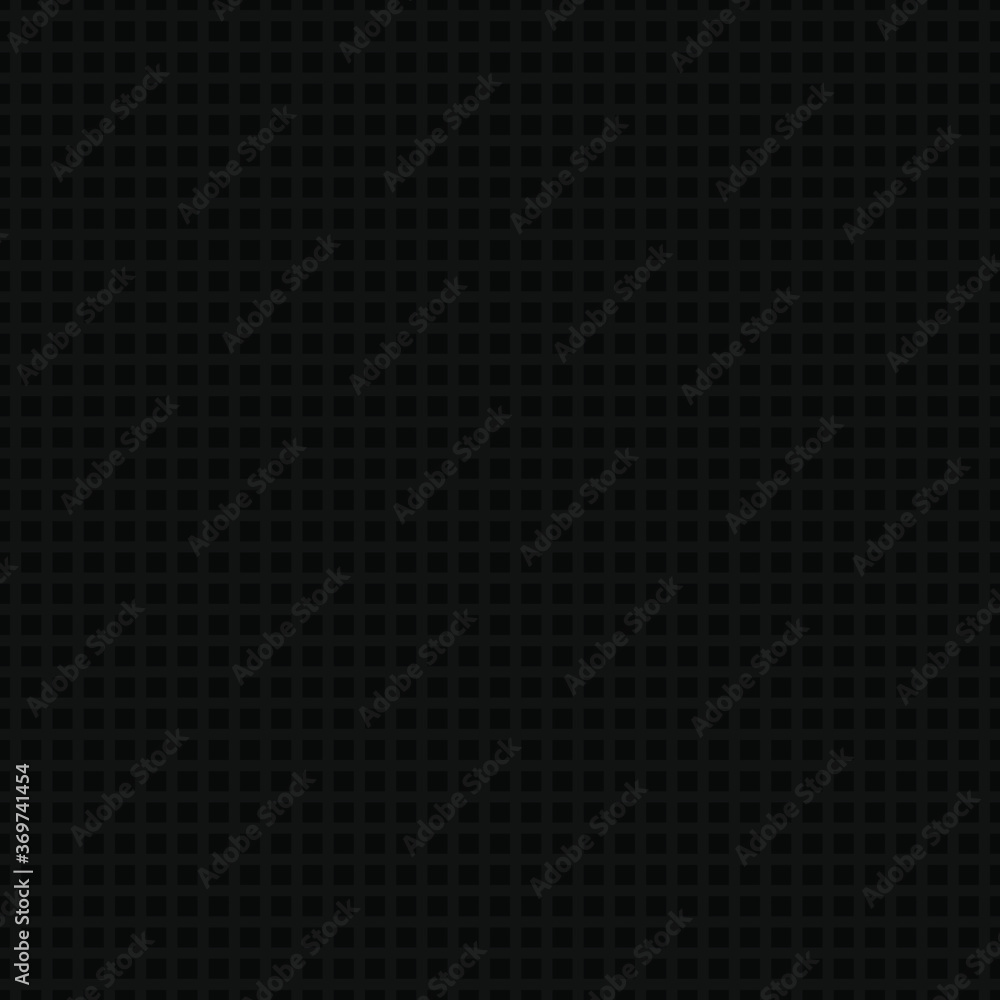 Dark background. Seamless texture perforated metal surface with square holes. Dark background. Seamless texture perforated metal surface with square holes.
