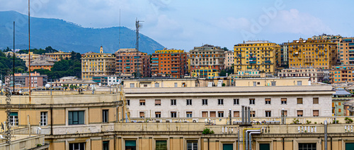 panoramic view of genova italy