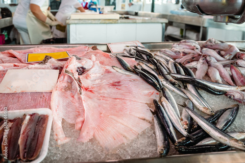 Slika na platnu Fresh fish at the fish market in Ciutadella on the island of Menorca