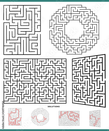 maze game activities collection with solutions