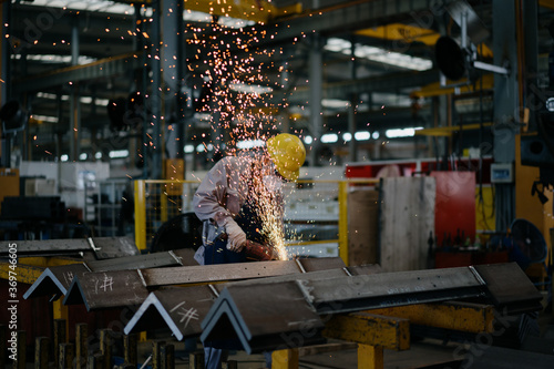 man working in factory