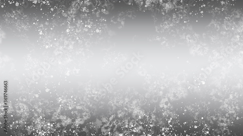 Watercolor texture white spot of paint on gray background