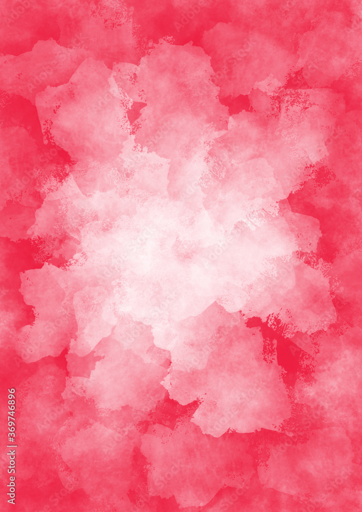 Abstract white spots of paint on red background