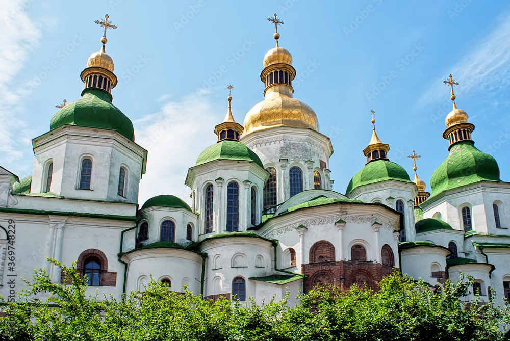 The view to the St. Sophia Cathedral in Kiev, Ukraine