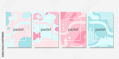Abstract pastel color background set.
