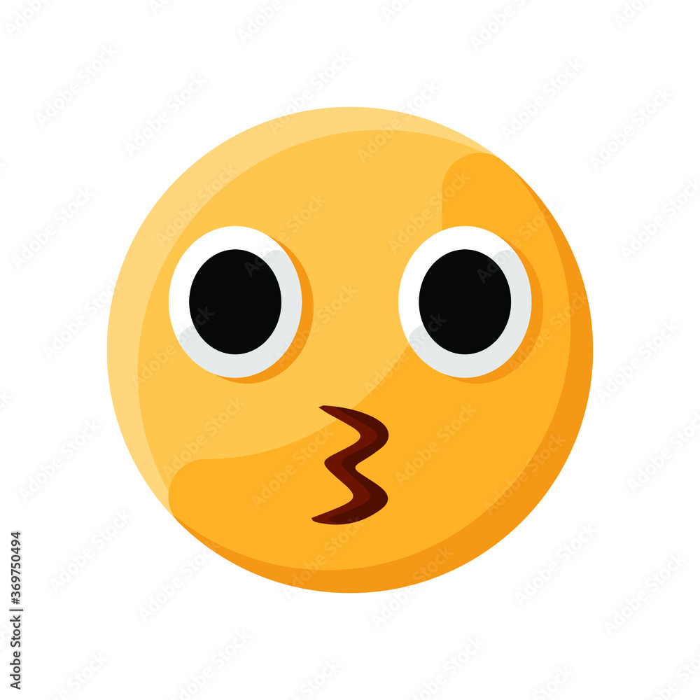 Kiss Face Emoji Illustration Creative Design Vector Kiss Face Emoji Illustration Creative Design Vector