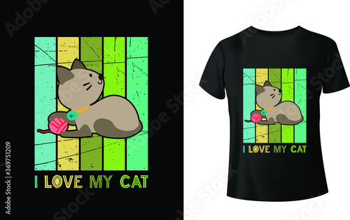 Cats trendy t shirt design